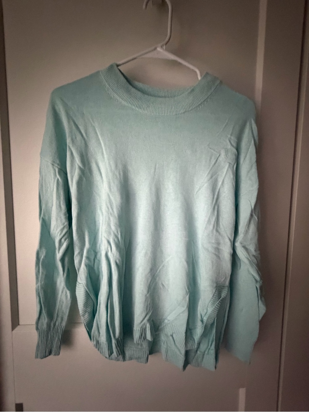 J. Crew Light Turquoise Crewneck Knit Sweater - S Transitional Fall Cozy